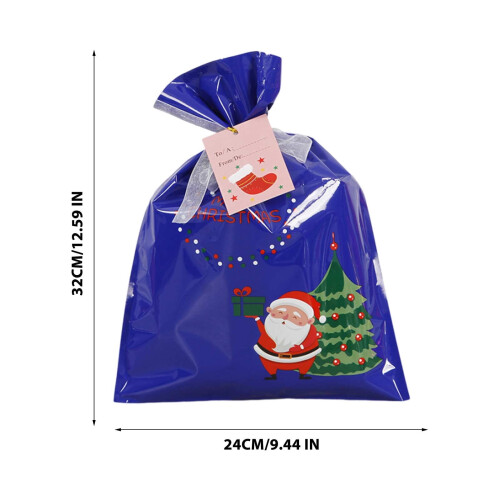 Bolsa de dulces navideña con cordón multicolor 2