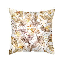 Potah na polštář Golden Leaves sametu na pohovku 18x18 palců