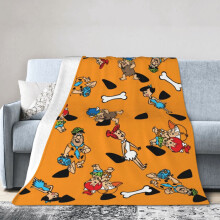Plyšová deka s Flintstonesovými kousky 50x60 palců