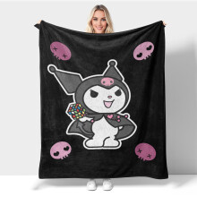 Měkký fleecový přehoz Kuromi, deka 80x60 palců
