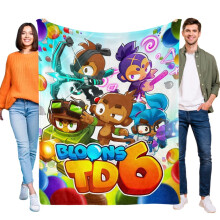 Flanelová deka Bloons TD6 na pohovku, 50x60 palců