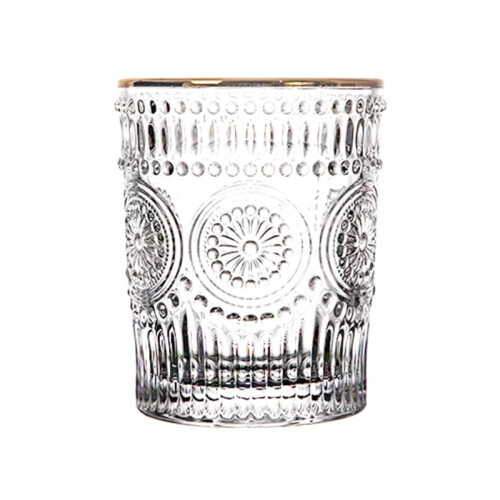 Romantische Wassergläser, Vintage-Becher, 4er-Set