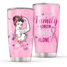 Breast Cancer Awareness Tumbler 20oz Stainless Steel