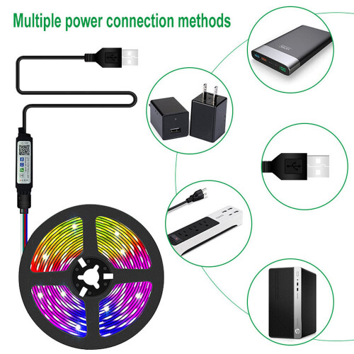 15 m lange LED-Streifenrolle, extra lang, Musiksynchronisation, Programm 1