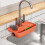 TRIEIY kitchen sink drain basket with sponge rack 3