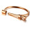 Stainless Steel D-Shape Bar Shackle Bangle 1pc 5