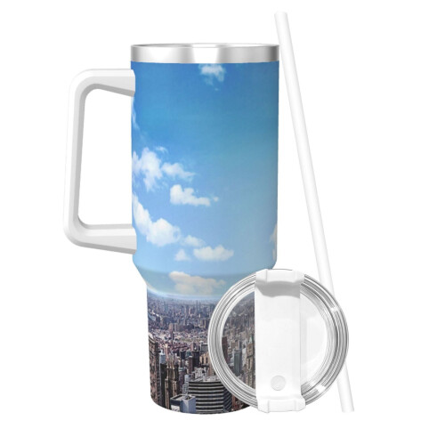 Vaso de acero inoxidable de Spider-Man de 40 oz con asa y 2