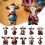 Acryl kerstornament met koeiendesign, 1 stuk 4