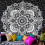 Mandala tapestry black white bohemian wall hanging 5