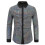 (Silver, S) Spring Sleek Herren Langarm-Farbblockhemd YC11 3
