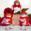 Valentinstag-Vogel-Ornament, rot-rosa Plüschherz, 3D 5