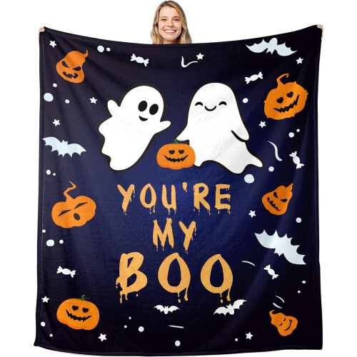 Halloween plaid, pluizig, 60x50 inch