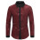 (Silver, M) Spring Sleek Herren Langarm-Farbblockhemd YC11 4