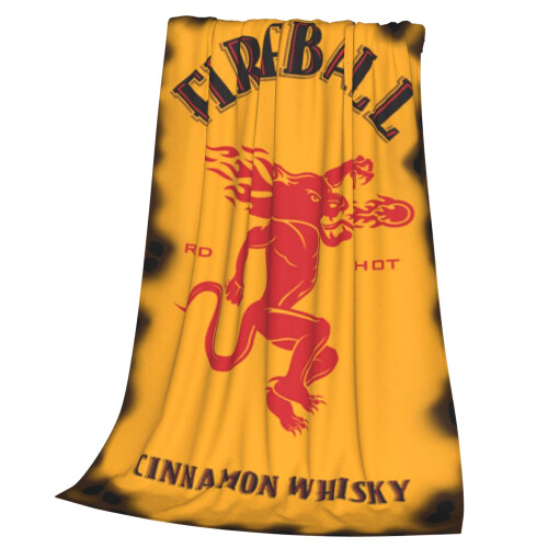 Manta de flanela com o logotipo do whisky Fireball Cinnamon, 152 x 127 cm (60 x 50 polegadas) 2