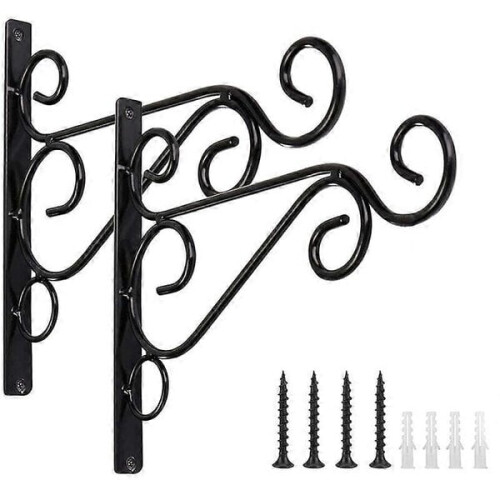 2 Stück Eimer-Wandhalterungen aus Eisen für den Garten