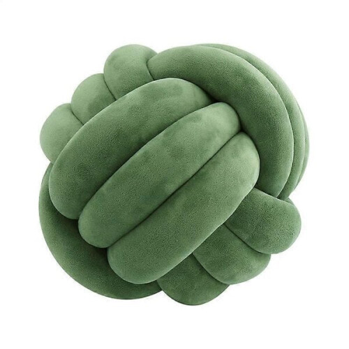 Piccolo cuscino a nodo per divano, cuscino decorativo verde scuro