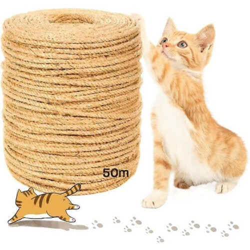 Katzenkletterseil, 20 m, dickes Juteseil