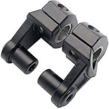 Rehausseurs de guidon universels pour moto (lot de 2) en alliage d'aluminium noir