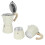 Cafetera moka octogonal de aluminio amarillo de 300 ml. 4