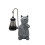 Solar-Katzen-Gartenstatue aus Kunstharz, 1 Stück 2