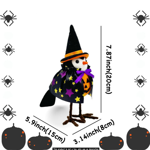 Honeeladyy Halloween Stoffvogelfigur Plüsch stehend 1