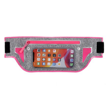 XL Sports Waist Pack Lycra Material Waist Bag for iPhone 12 Pro Max etc. Phone within 7-inch