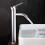 Robinet de salle de bain, bec haut, chromé 1