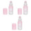 Pink Roller Ball Bottles Glass Perfume Bottles for Storage Use 3Pcs Set 1