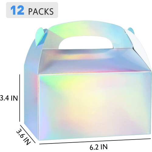 Iriserende metallic folie geschenkdoosjes (12 stuks) 1