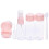 Travel Bottle Plastic Lotion Bottle for Storage 7Pcs Pink Set 1
