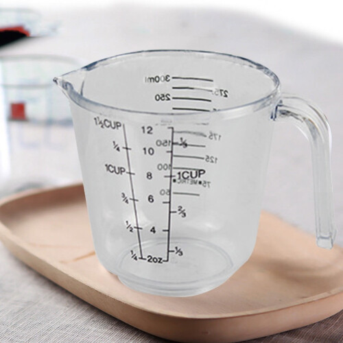 Meuva measuring cylinder transparent plastic 300ml 2