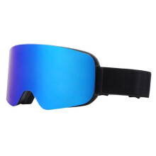 Gafas de esquí, montura negra con película azul, gafas de esquí