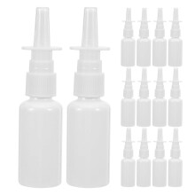 24pcs Empty Refillable Nasal Spray Bottles - White Plastic Portable Nose Pump Atomizer For Saline Solution Travel Mist Sprayer Mini Bottle For Nasal C