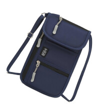 Travel Essential Blocking Neck Wallet with Multi Layer Storage and Practical Oxford Fabric for Organized Card and Cash