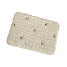 Rabbit Embroidery Computer Accessories Pouch Splashes Resistant Fabric Storage Solution for Office Supplies 3
