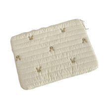 Practical Polyester Notebook Organizer with Artistic Rabbit Embroidery Spill Resistant Construction Portable Case 1