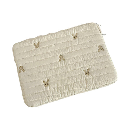 Practical Polyester Notebook Organizer with Artistic Rabbit Embroidery Spill Resistant Construction Portable Case 1