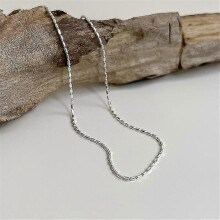 Halskette aus 925er Sterlingsilber mit Blumenmuster, 1 Stück, PHRL5470