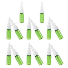 Nasal Spray Bottle Refillable Spray Bottles for Storage 15Pcs Green Pet Material