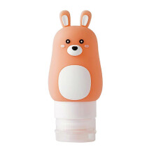 Small Squeeze Bottles 3Pcs Set Cartoon Shower Gel Bottle Pink Rabbit 50ml Yellow 70ml Bear 90ml For Travel Daily Use