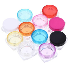 Travel Cream Container Sample Containers Plastic Mixing Cosmetics 2.8x2.8x1.4cm Portable 50Set