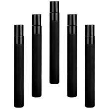Travel Perfume Glass Bottle Spray Atomizer for Storage 5Pcs 10Ml Black