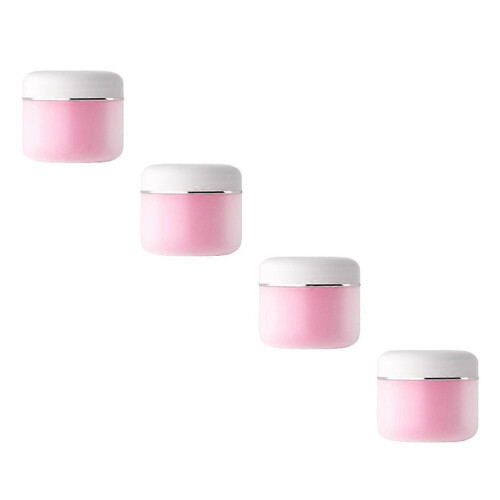PP Cream Bottles Cosmetics Container for Storage Use 4Pcs Pink Set