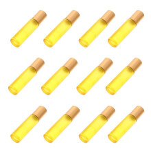 Roll-on Bottles Glass Empty Bottles for Storage 12Pcs Yellow Refillable