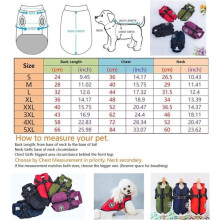 Casaco de inverno impermeável Qianli com suspensórios para cães