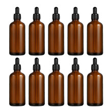 10pcs Refillable Empty Bottle with Dropper and DIY Supplies Tool Accessories Essential Oil Perfume Carrier for Travel (Brown, 50ml)