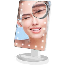 Miroir de maquillage avec éclairage LED 10x1