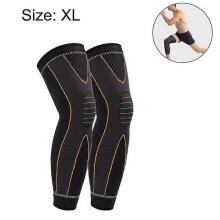 Orangefarbene XL-Kniebandage für Basketball und Fußball