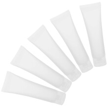 White Bottles for Face Wash Travel Container Refillable Bottle 5Pcs Set