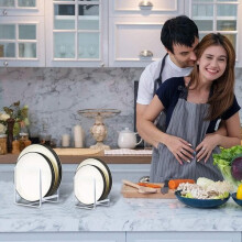 White 1-piece metal utensil rack Multifunctional kitchen utensil rack